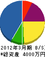 小野建設 貸借対照表 2012年3月期