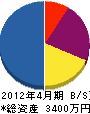 長野電設工業 貸借対照表 2012年4月期