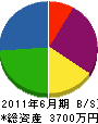 寺田設備 貸借対照表 2011年6月期