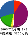 上田商会 貸借対照表 2009年2月期