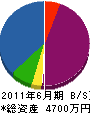 平成緑地建設 貸借対照表 2011年6月期