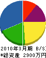 志田配管 貸借対照表 2010年3月期