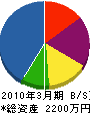田中 貸借対照表 2010年3月期