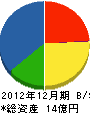 東野建設工業 貸借対照表 2012年12月期