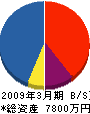 糸田建設業（同） 貸借対照表 2009年3月期