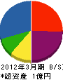 会津ガラス 貸借対照表 2012年3月期