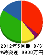 弘永興業 貸借対照表 2012年5月期