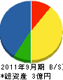 岩田興業 貸借対照表 2011年9月期