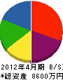 勝田組 貸借対照表 2012年4月期