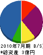 前田造園 貸借対照表 2010年7月期