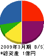 新井水道商会 貸借対照表 2009年3月期