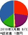 渋川工務店 貸借対照表 2010年3月期