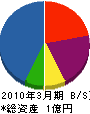 高田舗道 貸借対照表 2010年3月期