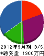 大河 貸借対照表 2012年9月期