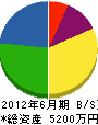 横山設備工業 貸借対照表 2012年6月期