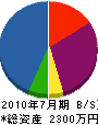 伊藤塗装工芸社 貸借対照表 2010年7月期