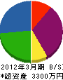 小川建装工業 貸借対照表 2012年3月期
