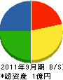 坂川コーポレーション 貸借対照表 2011年9月期