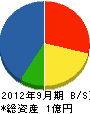 阿久澤建設 貸借対照表 2012年9月期