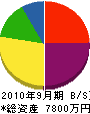 笹井建設 貸借対照表 2010年9月期