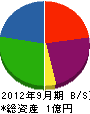 守田工業 貸借対照表 2012年9月期