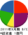 山崎組 貸借対照表 2011年9月期
