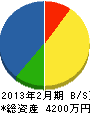 津山サービス 貸借対照表 2013年2月期