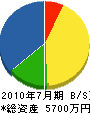 日栄ライン工業 貸借対照表 2010年7月期