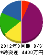 田場川建設 貸借対照表 2012年3月期