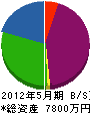 ヤマセツ 貸借対照表 2012年5月期