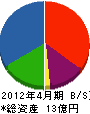 昭和工業 貸借対照表 2012年4月期