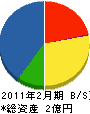 富士電工 貸借対照表 2011年2月期