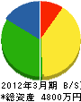 須崎工務店 貸借対照表 2012年3月期