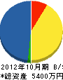川野組 貸借対照表 2012年10月期