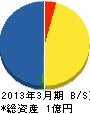 横浜テクノエンジニアリングサービス 貸借対照表 2013年3月期