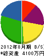 中山産業 貸借対照表 2012年8月期