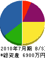 松崎工業 貸借対照表 2010年7月期
