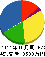橋本塗装 貸借対照表 2011年10月期