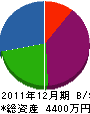 田川設備 貸借対照表 2011年12月期