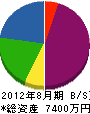 片山電機 貸借対照表 2012年8月期