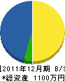 藤田建設 貸借対照表 2011年12月期