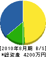 益田建設 貸借対照表 2010年8月期