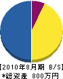 山田電設 貸借対照表 2010年8月期