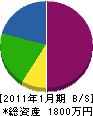 宝田配管所 貸借対照表 2011年1月期