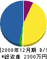 上松設備 貸借対照表 2008年12月期