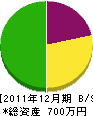 福島電工 貸借対照表 2011年12月期