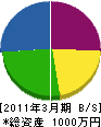 志賀電気商会 貸借対照表 2011年3月期