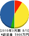 川藤電気 貸借対照表 2010年3月期
