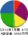小坂設備工業 貸借対照表 2012年7月期