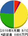 森田総合土木 貸借対照表 2010年8月期